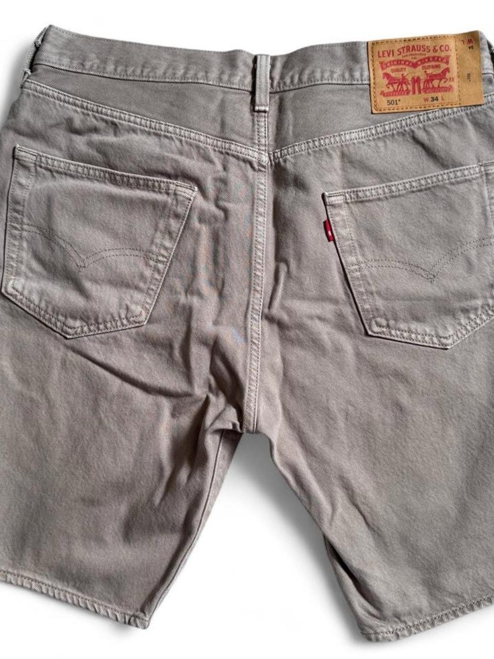Levi's Taupe 501 Back Pocket Jeans with Leather Patch